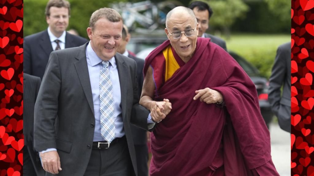 The danish Prime Minister Lars Løkke Rasmussen meets with Dalai Lama in 2009 The danish Prime Minister Lars Løkke Rasmussen meets with Dalai Lama in 2009